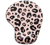 ITNRSIIET Tapis de Souris Ergonomique avec Support de Poignet en Gel avec Repose-Poignet pour, soulagement de la Douleur avec Base antidérapante en pour Bureau et Maison, Motif léopard Noir et Violet