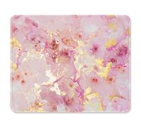 ITNRSIIET Tapis de Souris Gaming Tapis Souris avec Bord Cousu et Base en Caoutchouc Antidérapante, Surface Spéciale Texturée Résistant à Usure, 260 x 210mm Epaisseur 3mm,Abstrait Or Rose