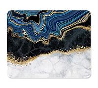 ITNRSIIET Tapis de Souris Gaming Tapis Souris avec Bord Cousu et Base en Caoutchouc Antidérapante, Surface Spéciale Texturée Résistant à Usure, 260 x 210mm Epaisseur 3mm,Marbre d'art Abstrait