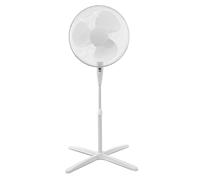 ito electronics ito Ventilateur sur pied 40 cm de diamètre Blanc oscillant + 3 vitesses d'inclinaison réglable/réglable 40 x 14 x 125 cm