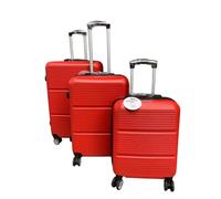 ito electronics Lot de 3 valises rigides 4 Roues avec Serrure à Combinaison Rouge, Rouge, Kofferset 3-teilig, Ensemble de valises