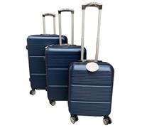 ito electronics Lot de 3 valises rigides à Combinaison 4 Roues Bleu, Bleu, Kofferset 3-teilig, Ensemble de valises