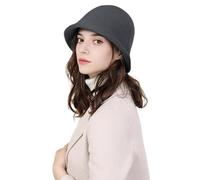 ITODA Bonnet Hiver en Laines Chapeau Chaud Chapeau de Pêcheur Bonnet Melon Casquette de Bassin Petit Visière Coupe-Vent Protection Tête/Visage Pliable Confortable Elégant pour Femmes Filles