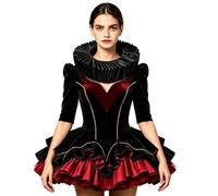 ITODA Col de Clown à Volants Style Renaissance Collerette Tulle Volant Élisabéthan Col à Volants Victorien pour Costume de Cirque Collier Vintage Accessoire Costume pour Halloween Cosplay Bal Costumé