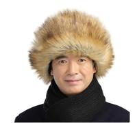 ITODA Homme Chapka Russe en Fausse Fourrure Chapeau Trappeur Hiver Chaud Bonnet Aviateur Doux Cache-Oreilles Coupe-Vent Bonnet de Ski Snowboard Confortable pour Voyage Camping Activités d'hiver
