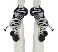 ITODA Lot de 2 Embrasses de Rideaux Mignonnes en Forme d’Animal Embrasses pour Rideaux Créatives Attache Rideau avec Corde Élastique Accessoire pour Décoration de Maison Chambre d’Enfant, Zèbre