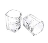 ITODA Lot de 2 Verres à Whisky Verres à Boire Transparents 60 ml Verre à Expresso Résistant À La Chaleur Tasses à Mesurer Coupe en verre Accessoires de Vin pour Cocktail Liqueur Whisky Cognac Jus