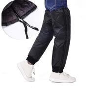 ITODA Unisexe Longue Genouillère Thermique Protège-Genoux Kneepad Hiver Epaisseur Doublure en Peluche Garder Genou Jambe Anti-vent/froid Genouillères Etanche pour Moto Vélo Scooter ski Snowboard