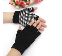 Itoda Yoga Pilates Gants Coton rembourré Fitness Workout Pilates Yoga Accessoires Gants de pattes antidérapant Barre (Ballet Bikram d'exercice Sport Gants pour homme et femme, noir