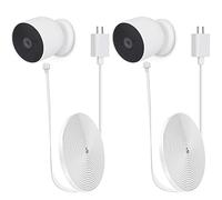 iTODOS Lot de 2 câbles de charge résistants aux intempéries pour Google Nest Cam extérieur ou intérieur, batterie - Cordon d'alimentation plat pour caméra Nest avec adaptateur d'alimentation USB 7,5 m