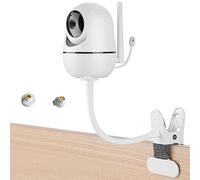 iTODOS Support de moniteur pour bébé compatible avec HelloBaby HB65/HB6550/HB6558/HB66/HB248, ANMEATE SM935E/SM650, Bonoch, ChildsFarm Baby Monitor, bras flexible de 20,3 cm, fixez votre caméra bébé