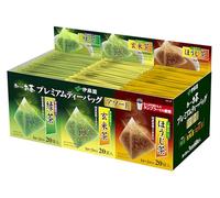 Itoen - Premium Tea Bag Set 60 packs : Ryokucha (Sencha Green tea), Houjicha, Genmaicha per 20 bags