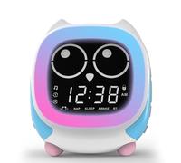 iTOMA Addo CKS912-2 Réveil pour enfant, simulation du lever du soleil/coucher du soleil, lampe de chevet, horloge pour enfant, horloge pour enfant, bruit blanc, bruit de sommeil, réveil hibou