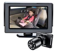 Itomoro Miroir de voiture pour bébé, vue du bébé sur le siège arrière avec large vue cristalline, caméra destinée à bébé pour observer facilement chaque mouvement de bébé