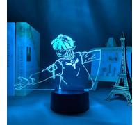 ITOMUN Lampe Anime Kazutora Hanemiya Figure pour chambre d'enfant Lampe décorative Manga Acrylique 3D Illusion Veilleuse Batterie USB Cadeau d'anniversaire pour enfant