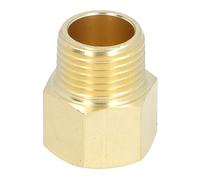 Itonash 10pcs Raccords de Tuyauterie en Laiton, 1/2po NPT Mâle à Femelle Adaptateur D'extension Accessoires de Plomberie, avec Construction en Laiton Massif pour la Tête de Douche Bec