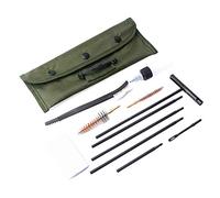 Itonash 11 Pièces/Ensemble Kit de Nettoyage D'alésage de Fusil, Ensemble d'entretien de Tige de Brosse de Nettoyage de Tir, Tige de Nettoyage 22cal Outils de Nettoyage de (Green)