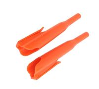 Itonash 2pcs Couvercle de Crayon en Charpentier, Long Nez Trous de Profondeur de Bois de Bois Gaine du Marqueur avec, pour la Protection du Crayon contre la Rouille Liquide de Poussière (Orange)