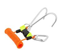 Itonash 316 Crochet de Récif en Acier Inoxydable, Accessoires de sécurité de Plongée pour la Caméra Suspendue, Pointeur de Bâton, Flash avec Boucle à Libération Rapide, Joint Torique, (Orange)