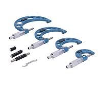 Itonash 4pcs Micromètre Extérieur, Ensemble de Mesures de Mesure en Métal Haute Précision 0,01 Mm, avec Marquage au et Cliquet Antidérapant, pour Mesurer le Diamètre Extérieur des