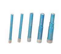 Itonash 5pcs Brazing Hole Trouner, Saw bradé en Diamant pour Verre de Carreaux en Marbre en Céramique en Granit, avec Tige de Forage Ronde Universelle pour la Plupart des Exercices