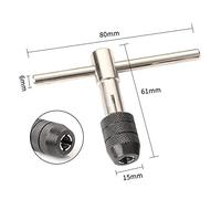 Itonash 6PCS T Type Tap Wrench Set, Haute dureté HSS Hand Tool avec Porte-dérive pour la Maintenance Mécanique Automatique M3 à 8