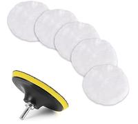Itonash 7pcs PAUT POFFING PORMING, Facteur de Forage Attachement pour Le Polissage de la Voiture avec éponge D'auto-adhésif, Fonction Non Glissante pour la Pierre de Verre de Peinture (4 Pouces)