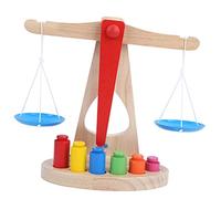 Itonash Balances en Bois Jouet pour les Enfants, Développer des Capacités avec des Poids et des Plaques Ensemble, L'enseignement éducatif Mathématique de la Maternelle