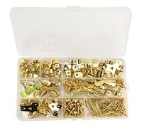 Itonash Crochet D'image Suspendu, Conception D'ongles Inclinées Crochets à Crochets en Acier Durci en Acier en Laiton plaqué la Rouille, avec Boîte en Plastique Robuste pour Peintures