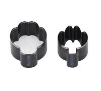 Itonash Dies de Coupe en Cuir, en Acier en Alliage en Acier Chinois Forme de Chou Punching Die Tool pour Tissu en Cuir, avec Bords de Poinçonnage Plat et 2 Tailles 51 Mm 43 Mm