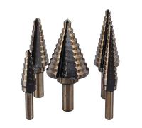 Itonash Ensemble de Forets à Pas de 5 PCS, Bits de Cône en Carbure pour le Plastique en Métal en Bois, avec des Tailles de 1/4 à 1 3/8 Pouces pour L'entretien des Maisons de Bricolage