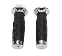 Itonash Grip à Main de Moto Noire, Remplacement du Scooter Gy6 50cc, 80cc, 125c, Sensation de Glissement, Longue Durée de Vie Plus avec des Bosses Creuses, Facile à Installer pour le