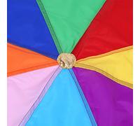 Itonash Les Enfants Jouent au Parachute, Jouet de Jeu de Travail D'équipe en Plein Air avec 8 Poignées et Tissu Oxford Multicolore, pour Les Enseignants des écoles Maternelles et Les