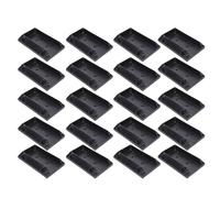 Itonash Lot de 20 Connecteurs de Support de Garde-corps de Terrasse en Nylon Noir Robuste pour Poteau en Bois de 5,1 X 10,2 Cm, avec 120 Vis de Revêtement pour Rampe de Clôture en