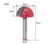 Itonash Mèche de Routeur à Bois en Carbure de Tige de 6 Mm, Outil de Travail du Bois Résistant à L'usure à Forte dureté pour Rainurer la Gravure, le Fraisage de Coupe, avec Finition (6 * 25)