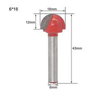 Itonash Mèche de Routeur à Bois en Carbure de Tige de 6 Mm, Outil de Travail du Bois Résistant à L'usure à Forte dureté pour Rainurer la Gravure, le Fraisage de Coupe, avec Finition (6 * 16)