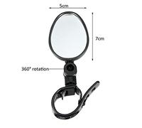 Itonash Miroir à Vélo de Guidon Rotatif à 360 Degrés, Rétroviseur en Acrylique Grand Angle 2 Pièces, Miroir à Vélo, adapté à la Route