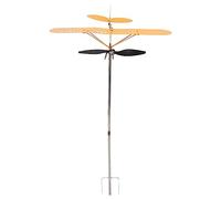Itonash Moulin à Vent de Piper J3 Cub Airplane, Décoration de Moulin à Vent en Métal 3D pour Clôture de Toit de Jardin Extérieur, (L 360 ML 6.8x14.5cm / 2,7x5,7 Pouce)