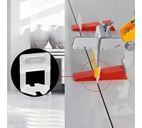Itonash Niveleur de Carrelage, Clips D'espacement pour Carreaux en Céramique de 2 Mm avec Système de Nivellement, pour une Installation Rapide et des Carreaux équilibrés