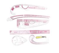 Itonash Règle de la Courbe Française Set 7pcs Roueur avec une échelle pour les Débutants, la Fabrication de Modèles de Tailleurs, L'outil Idéal pour les Planches à Découper à la Main