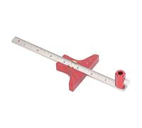 Itonash Règle de Travail du Bois, Clair Double échelle en Alliage D'aluminium Angle Marquage Outil de Traçage pour 30 45 60 90 Degrés Mesure, avec Fonction de Ligne Coulissante pour