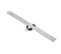 Itonash Règle en Acier 12 Pouces 30 Cm, Souverain Métrique Impérial avec Bloc de Positionnement, pour Marquer des Mécanismes de Rédaction des Menuisiers