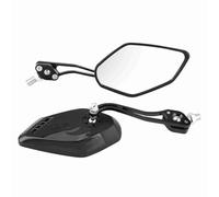 Itonash Rétroviseur du Scooter en Alliage en Aluminium Merroirs Latéraux de Trail Moto de la Moto M8M10, Ultra Claire, Entièrement Réglable, Coque et Bras de Finition de Peinture, (Noir)