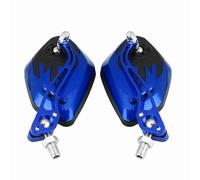Itonash Rétroviseur du Scooter en Alliage en Aluminium Merroirs Latéraux de Trail Moto de la Moto M8M10, Ultra Claire, Entièrement Réglable, Coque et Bras de Finition de Peinture, (Bleu)