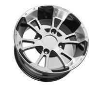 Itonash Rim de Roue de 12 Pouces, Alliage D'aluminium Sorture capacité de Charge Durable, avec 4 Trous D'espacement de 110 Mm, pour Les Véhicules de en VTT Go Kart Hors Route