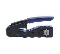 Itonash RJ45 Crimp Tool, Passez à Travers le Bouton de Serrure avec des Câbles Cat5 Cat5e Cat6 Cat6A, avec 50 Couvercles de Protection de la Tête Cristalline et Mini Strip-teaseuse