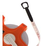 Itonash Ruban à Manivelle à la Main, Bobine de Mesure des Fibres avec Pointe et Poignée ABS Portable pour les Mesures Extérieures Construction du Travail du Bois de 12,5 Mm (30 mètres)