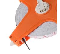 Itonash Ruban à Manivelle à la Main, Bobine de Mesure des Fibres avec Pointe et Poignée ABS Portable pour les Mesures Extérieures Construction du Travail du Bois de 12,5 Mm (50 mètres)