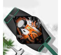 Itonash Sac de Rangement D'outils en Toile, Organisateur à Fermeture éclair Multifonctionnelle Portable avec Ouverture à Grande Bouche et Cadre Métallique Interne, pour la Construction