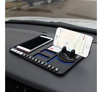Itonash Tapis de Support de Téléphone Antidérapant Universel pour Voiture, Tableau de Bord, Carte de Numéro de Stationnement, Tapis Automatique (Bleu)